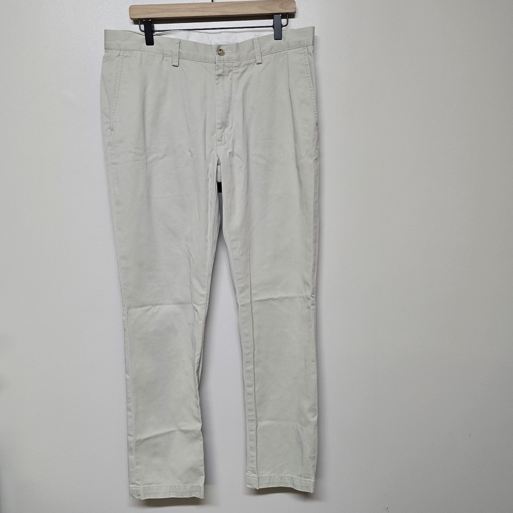 Polo Ralph Lauren Slim Fit Chino Pants Men 35x32 Khaki Beige Cotton Dress Casual